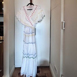 Tory Burch Scallop Embroidered White Size 00 Dress